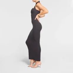 FITS EVERYBODY WRAP LONG SLIP DRESS | ONYX