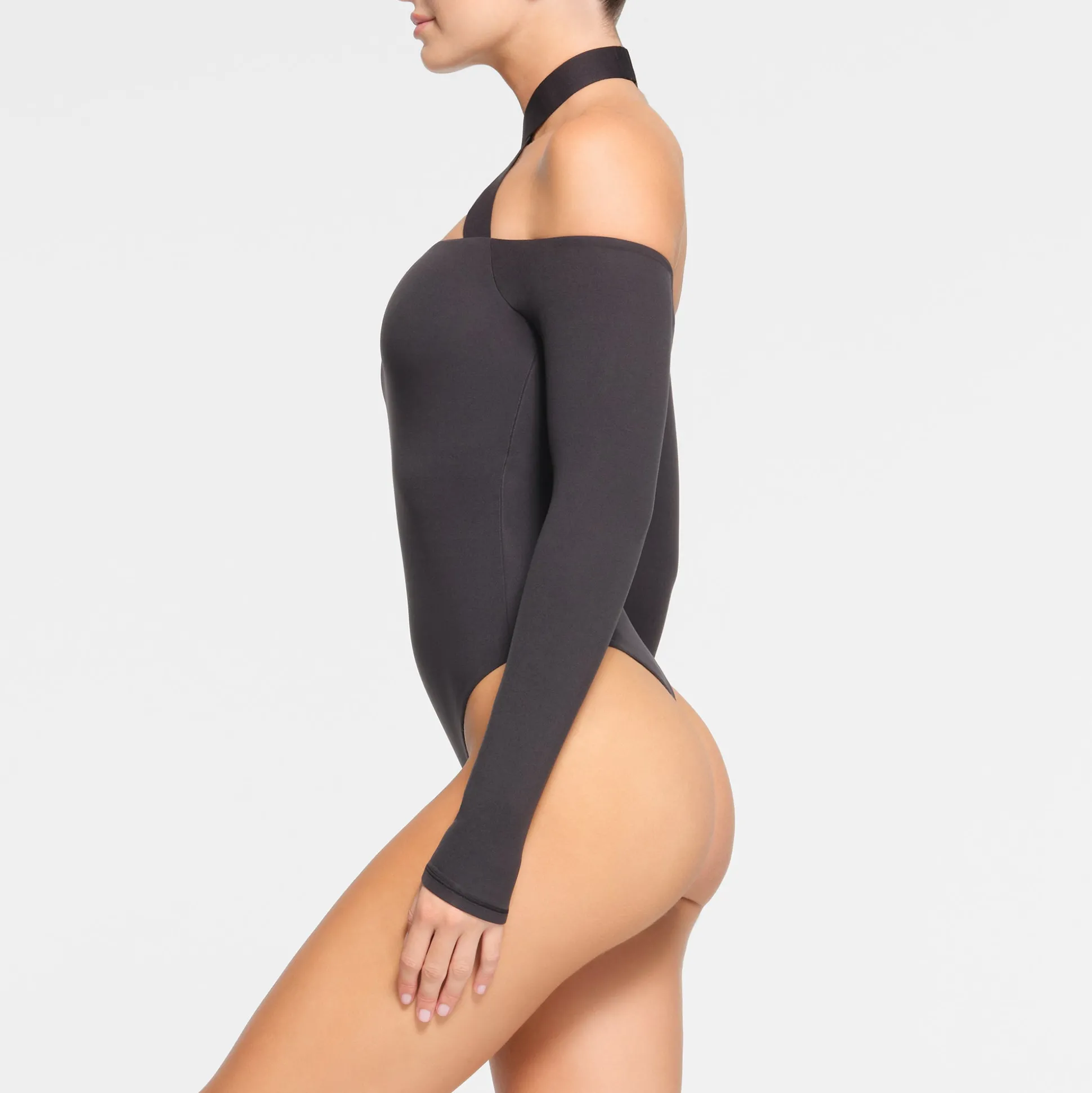 FITS EVERYBODY WRAP LONG SLEEVE BODYSUIT | ONYX