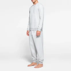 FLEECE LOUNGE MENS CREWNECK | LIGHT HEATHER GREY