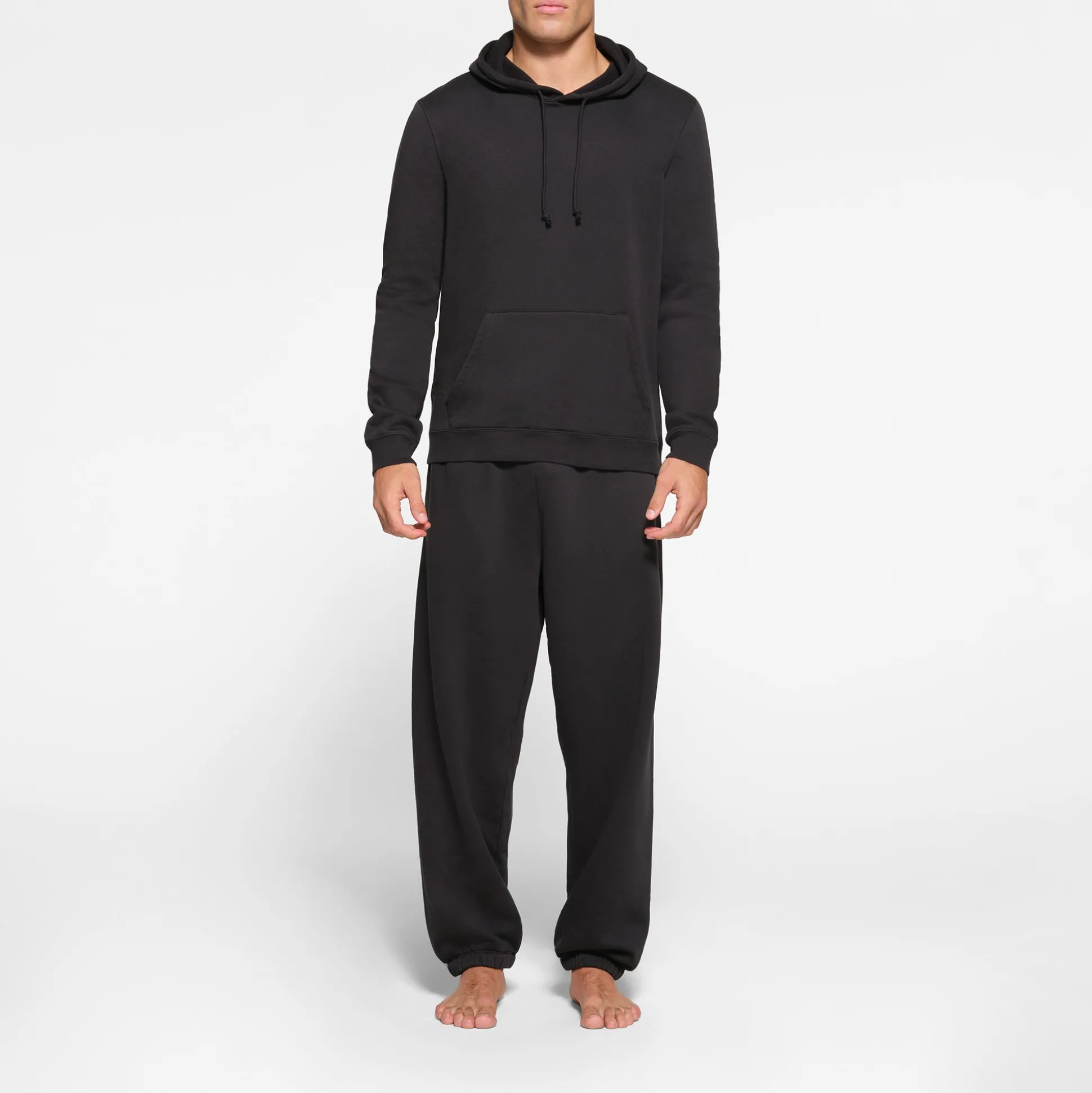 FLEECE LOUNGE MENS HOODIE | WASHED ONYX