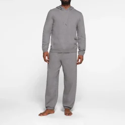 FLEECE LOUNGE MENS HOODIE | DARK HEATHER GREY