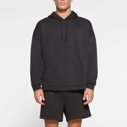 FLEECE LOUNGE MENS OVERSIZED HOODIE | WASHED ONYX