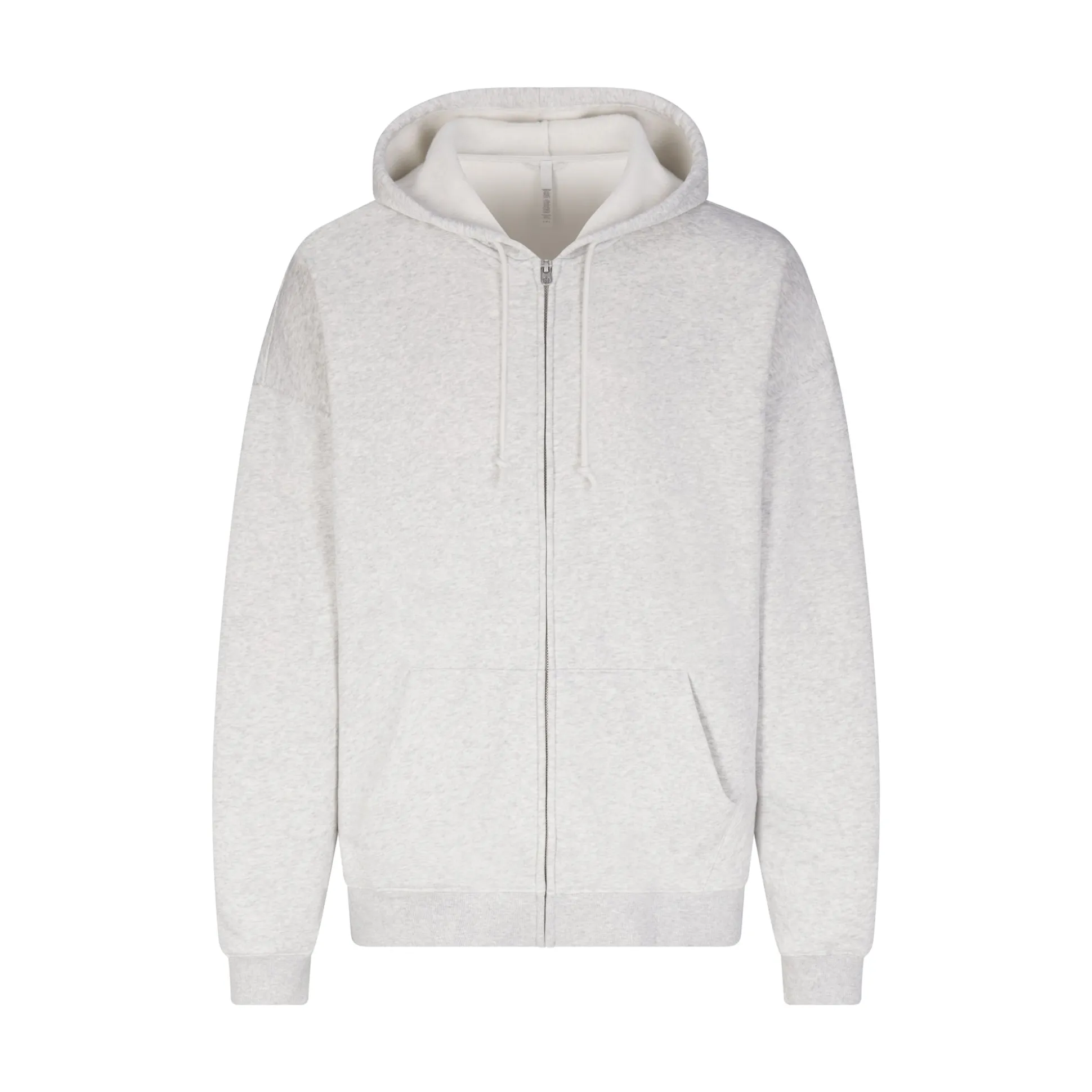 FLEECE LOUNGE MENS OVERSIZED ZIP UP HOODIE | LIGHT HEATHER GREY
