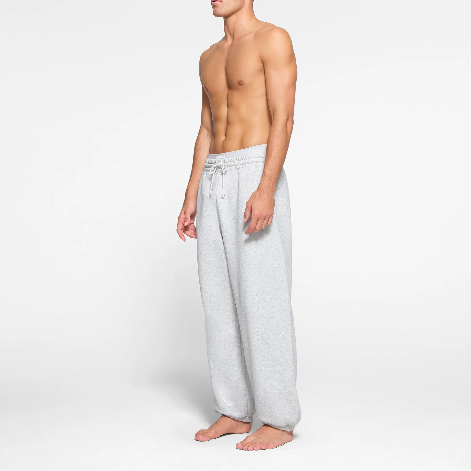 FLEECE LOUNGE MENS OVERSIZED JOGGER | LIGHT HEATHER GREY