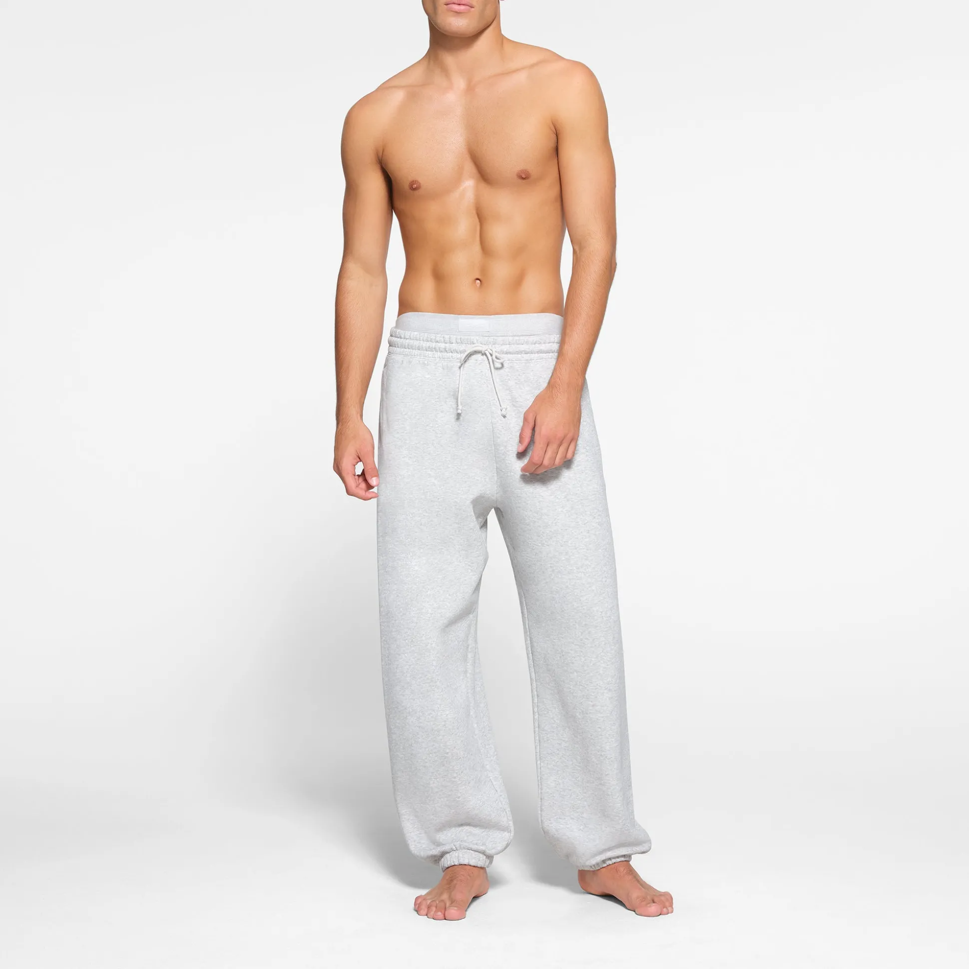 FLEECE LOUNGE MENS OVERSIZED JOGGER | LIGHT HEATHER GREY