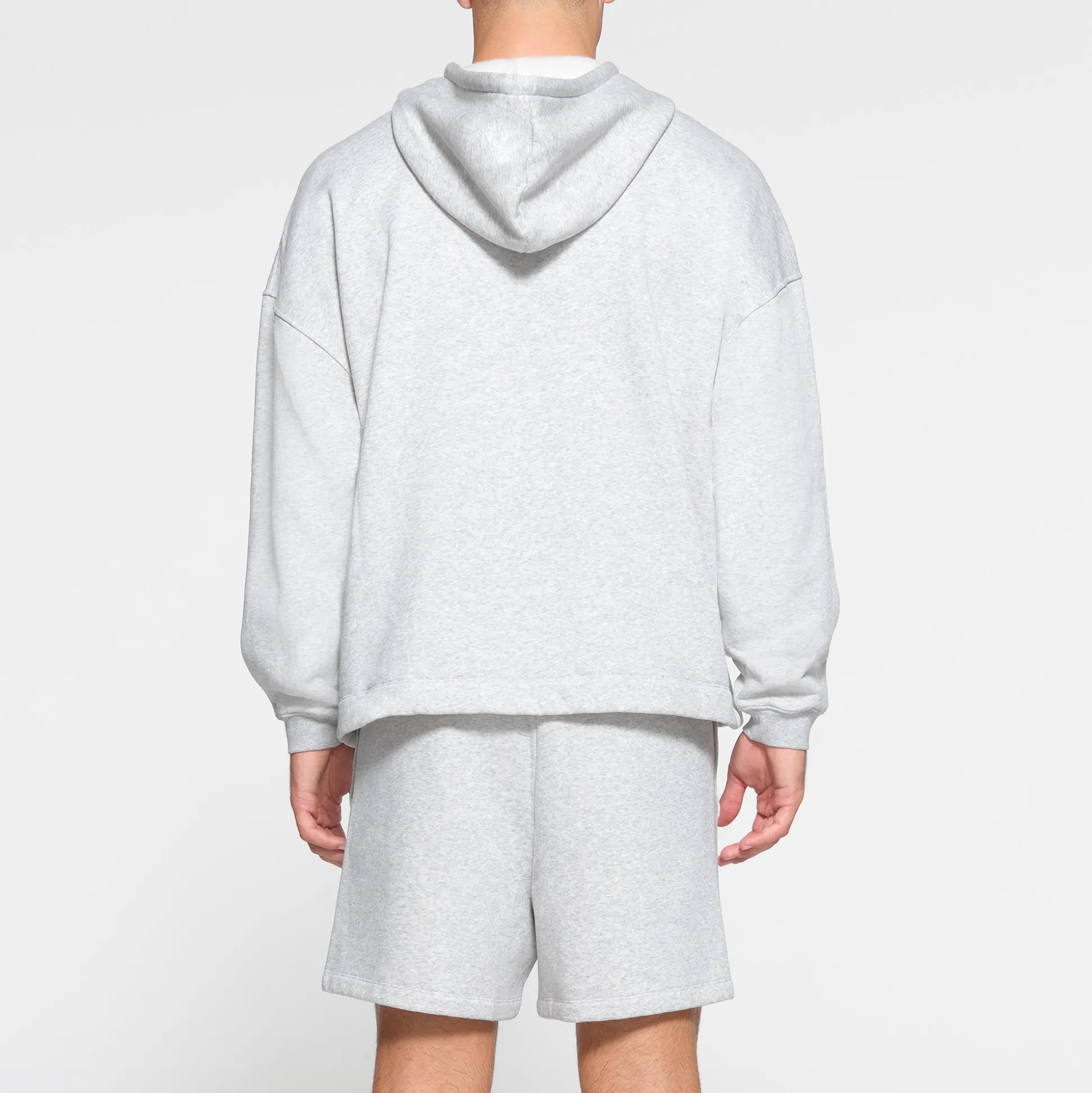 FLEECE LOUNGE MENS OVERSIZED HOODIE | LIGHT HEATHER GREY