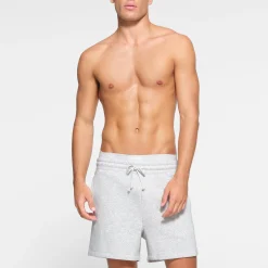 FLEECE LOUNGE MENS RELAXED SHORT | LIGHT HEATHER GREY