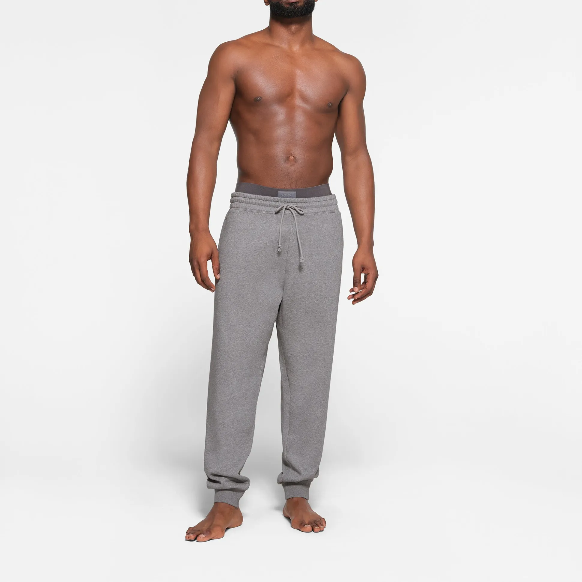 FLEECE LOUNGE MENS TAPERED JOGGER | DARK HEATHER GREY