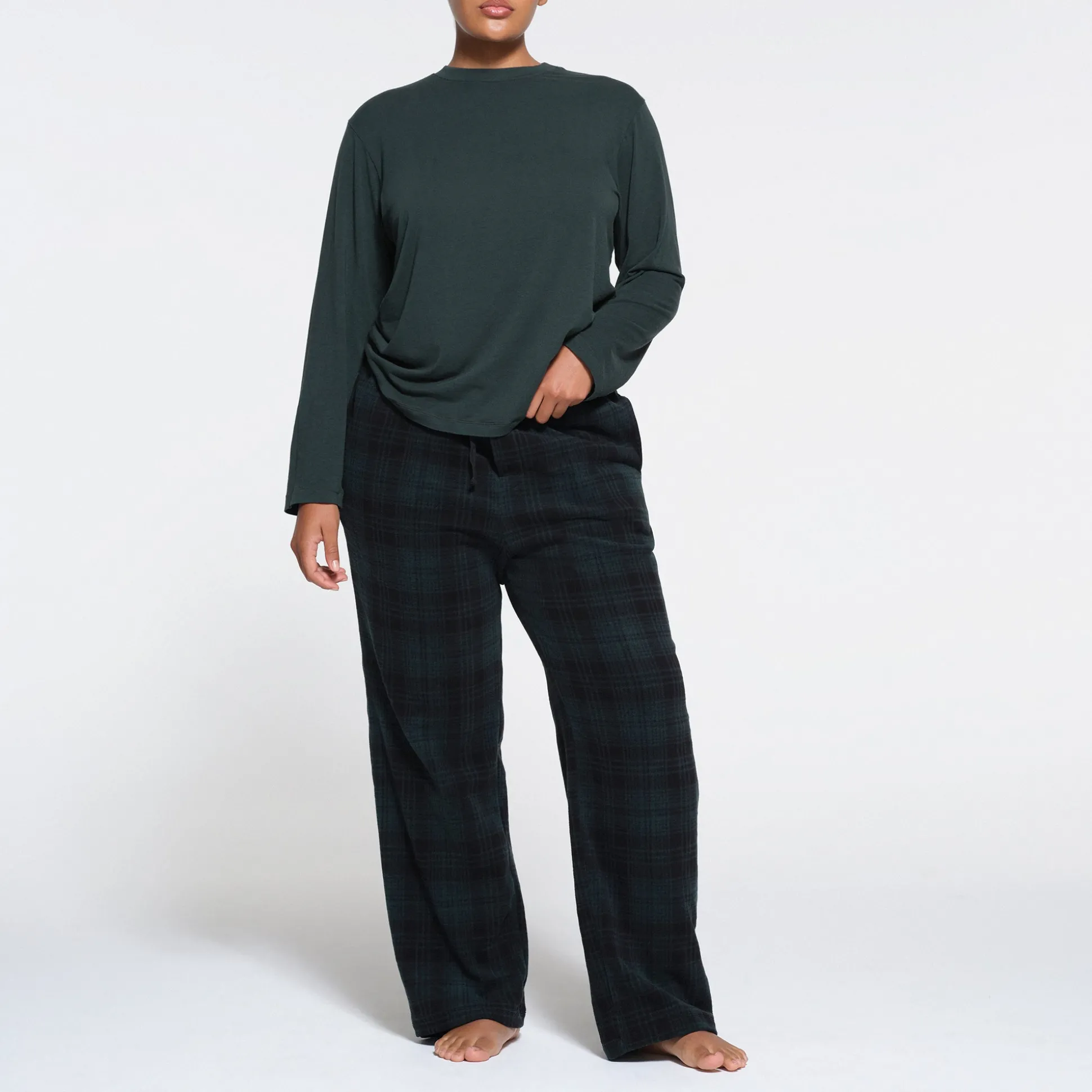 FLEECE SLEEP UNISEX DRAWSTRING PANT | CYPRESS PLAID