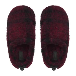 FLEECE SLEEP UNISEX SLIPPER | WINE PLAID