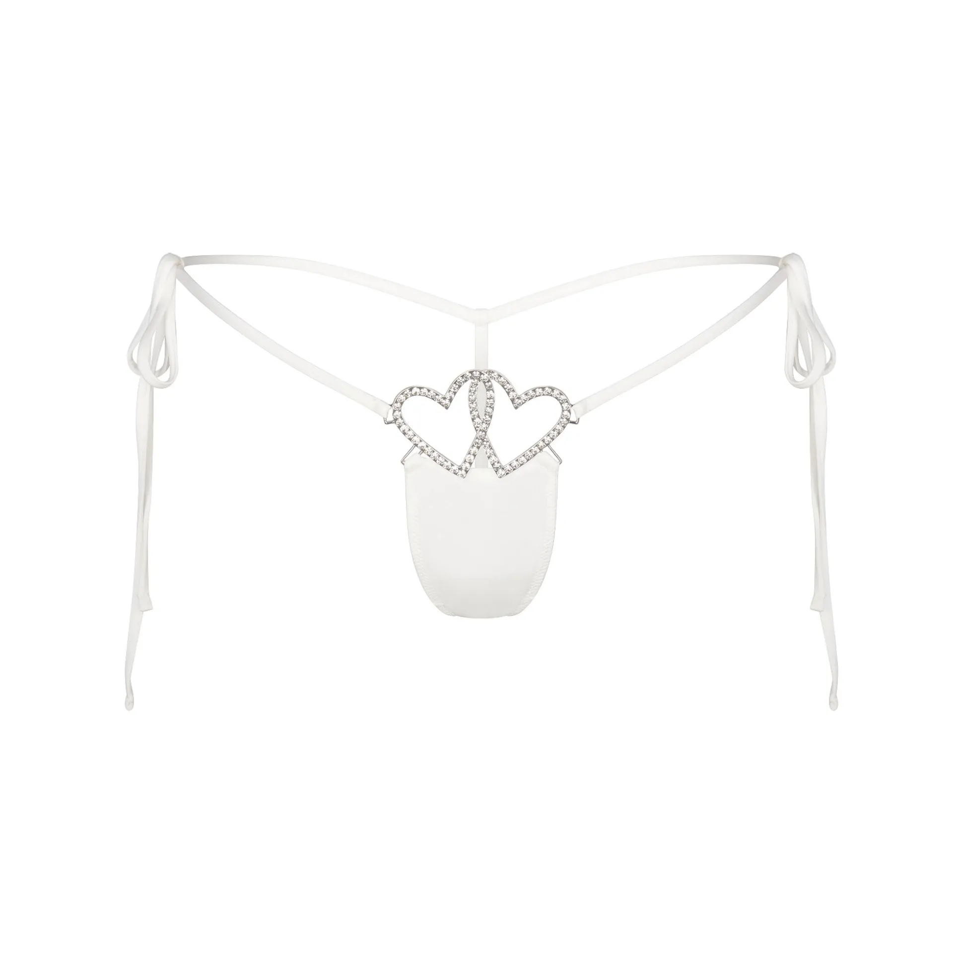 JELLY SHEER TIE SIDE CHARM THONG | MARBLE