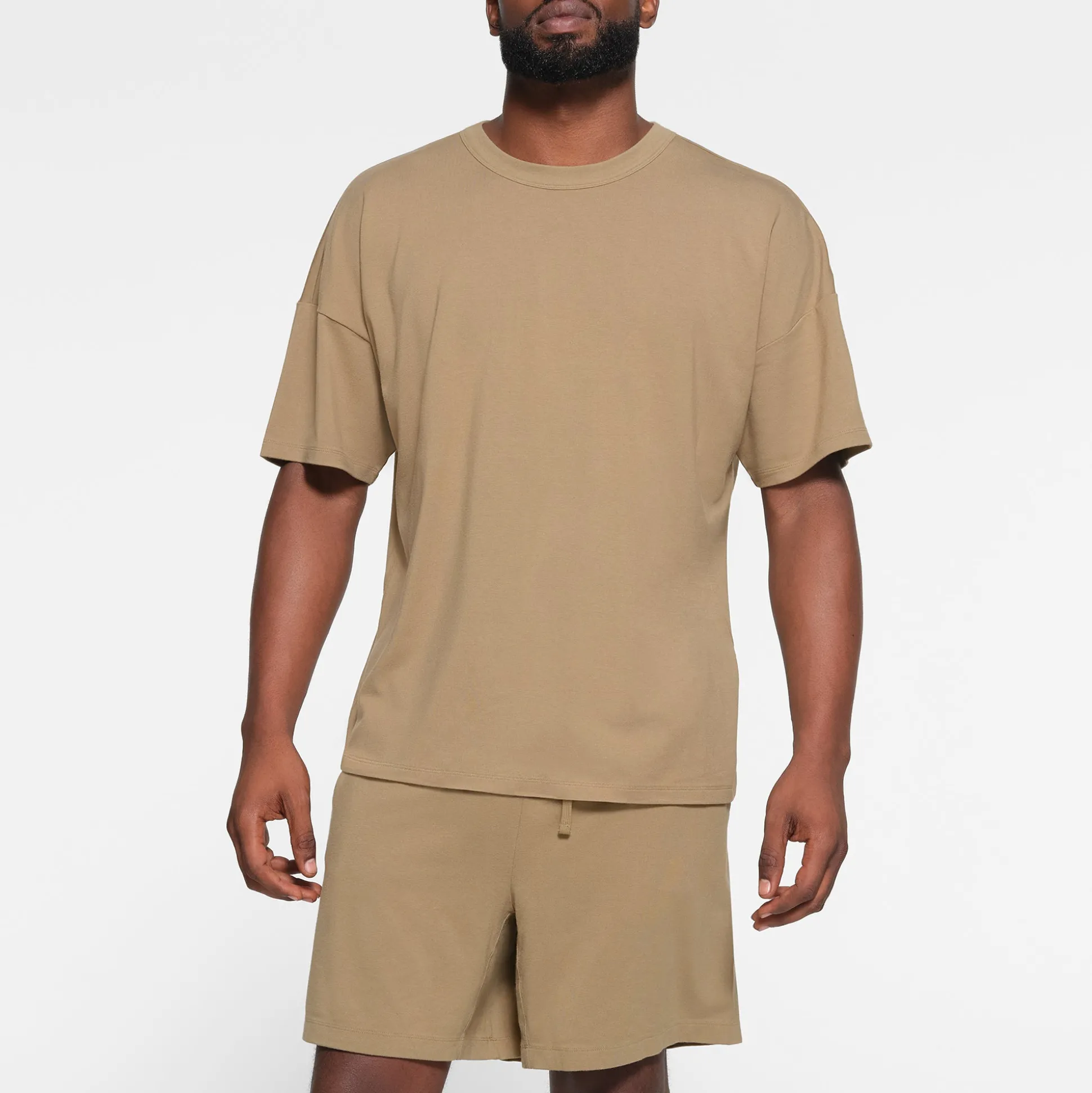 JERSEY LOUNGE MENS OVERSIZED T-SHIRT | KHAKI