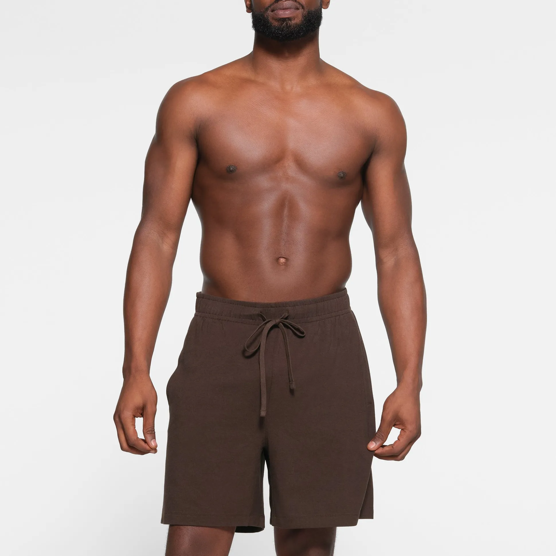 JERSEY LOUNGE MENS RELAXED SHORT | ESPRESSO