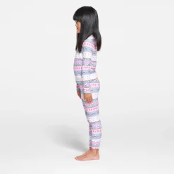 LOGO PLUSH POINTELLE KIDS LONG SLEEVE SET | OPAL FAIR ISLE