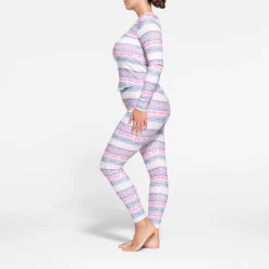 LOGO PLUSH POINTELLE LONG SLEEVE HENLEY | OPAL FAIR ISLE