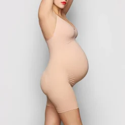 MATERNITY SCULPTING BODYSUIT MID THIGH | MICA