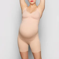 MATERNITY SCULPTING BODYSUIT MID THIGH | MICA