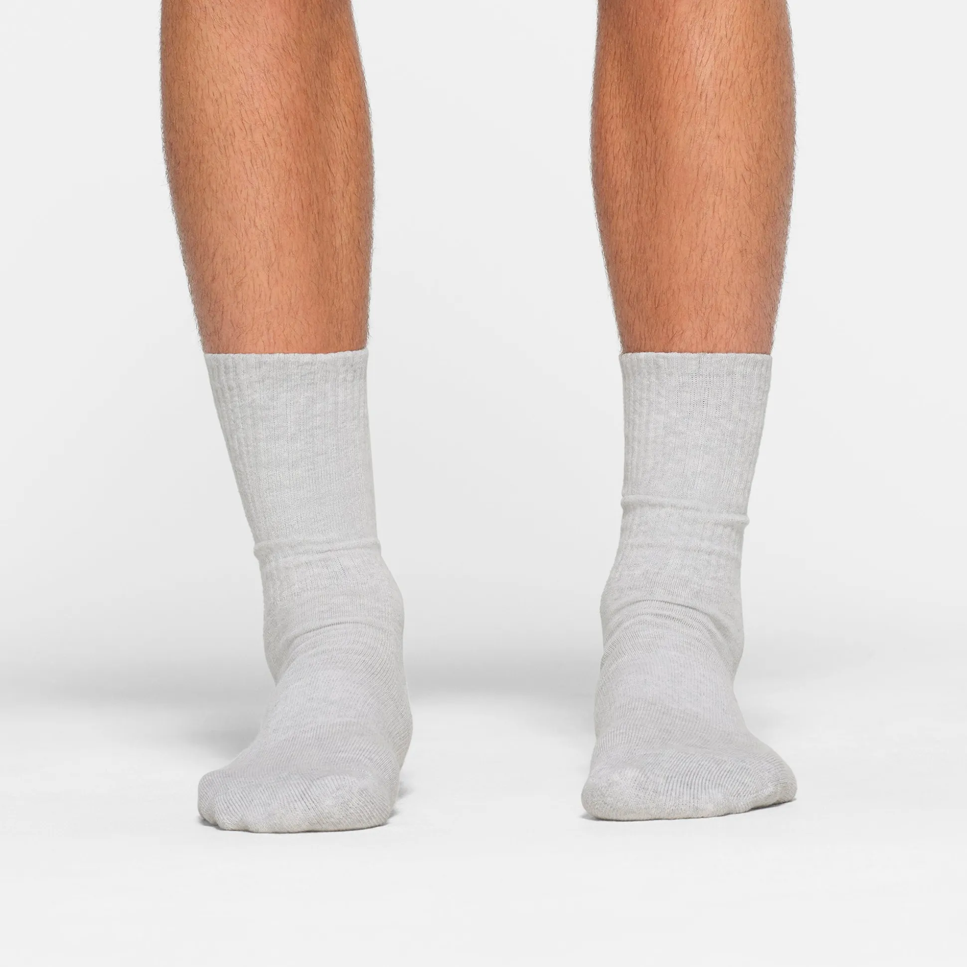 MENS TUBE CREW SOCK 3-PACK | LIGHT HEATHER GREY