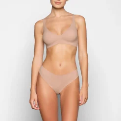 NAKED PLUNGE BRALETTE | CLAY