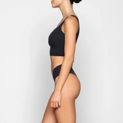 NAKED PLUNGE LONGLINE BRALETTE | ONYX