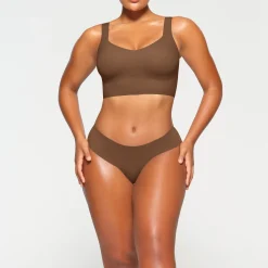NAKED PLUNGE LONGLINE BRALETTE | JASPER