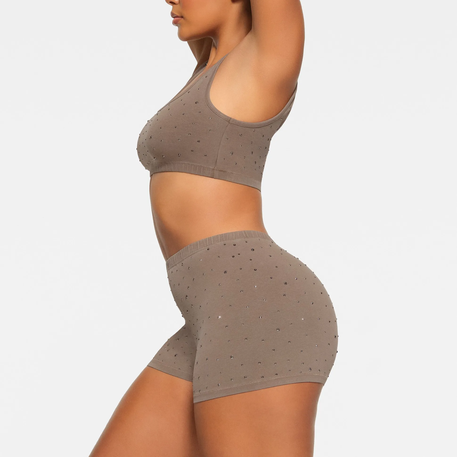 OUTDOOR RHINESTONE SHORT SHORT | DESERT