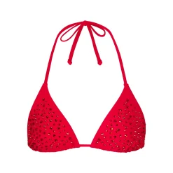 RHINESTONE TRIANGLE BIKINI TOP | RED