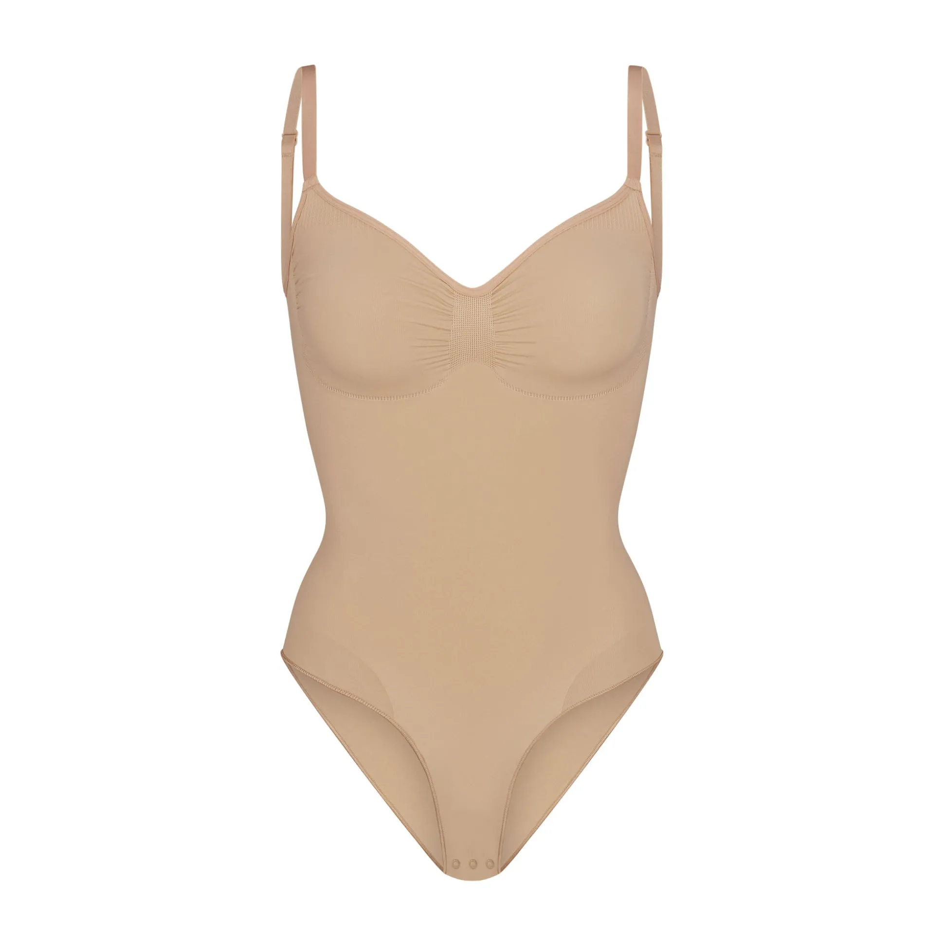 SEAMLESS SCULPT BRIEF BODYSUIT | CLAY