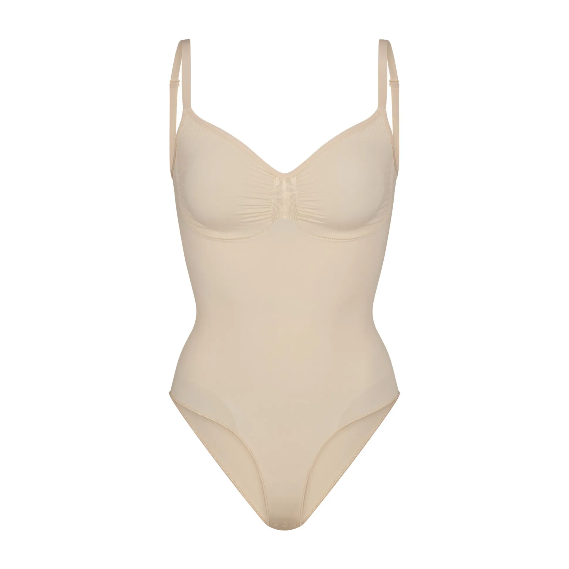 SEAMLESS SCULPT BRIEF BODYSUIT | SAND