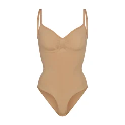 SEAMLESS SCULPT BRIEF BODYSUIT | OCHRE