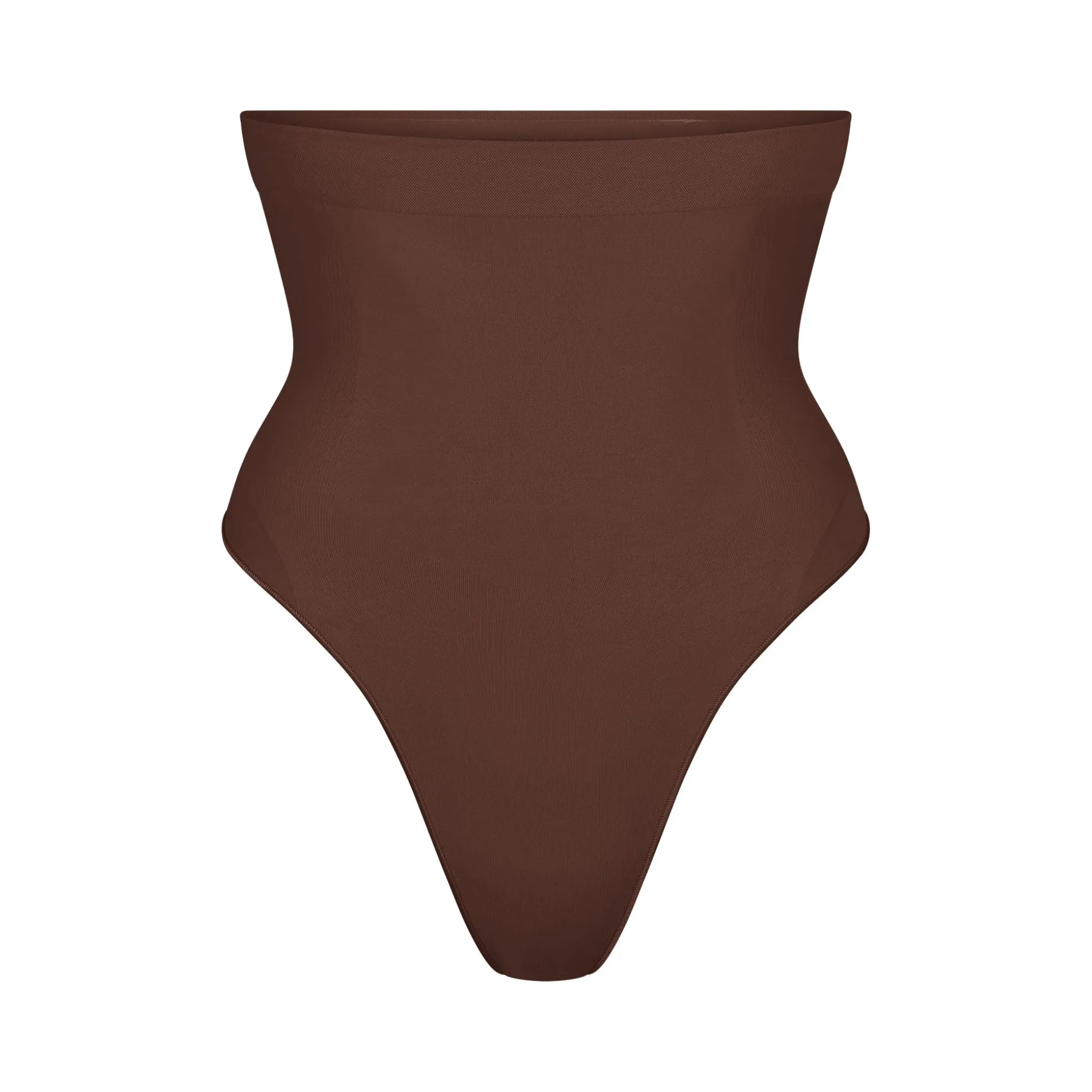 SEAMLESS SCULPT HIGH-WAISTED THONG | COCOA