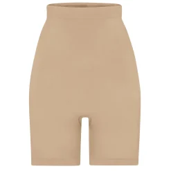 SEAMLESS SCULPT HIGH-WAISTED ABOVE THE KNEE SHORT | CLAY