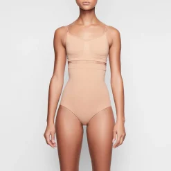 SEAMLESS SCULPT HIGH-WAISTED BRIEF | OCHRE
