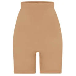 SEAMLESS SCULPT HIGH-WAISTED ABOVE THE KNEE SHORT | OCHRE