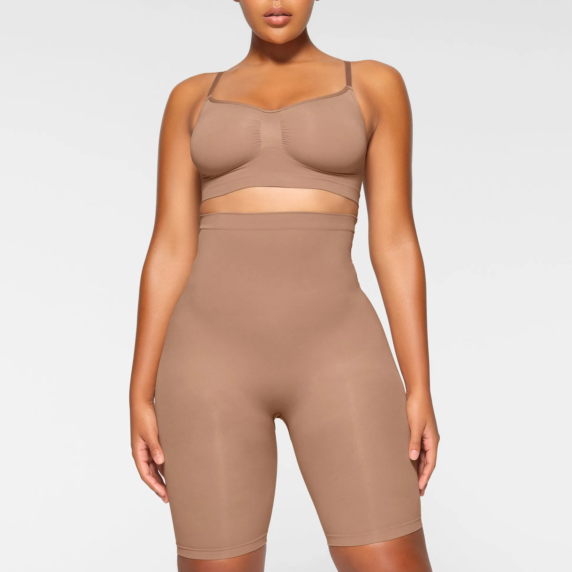 SEAMLESS SCULPT HIGH-WAISTED ABOVE THE KNEE SHORT | SIENNA