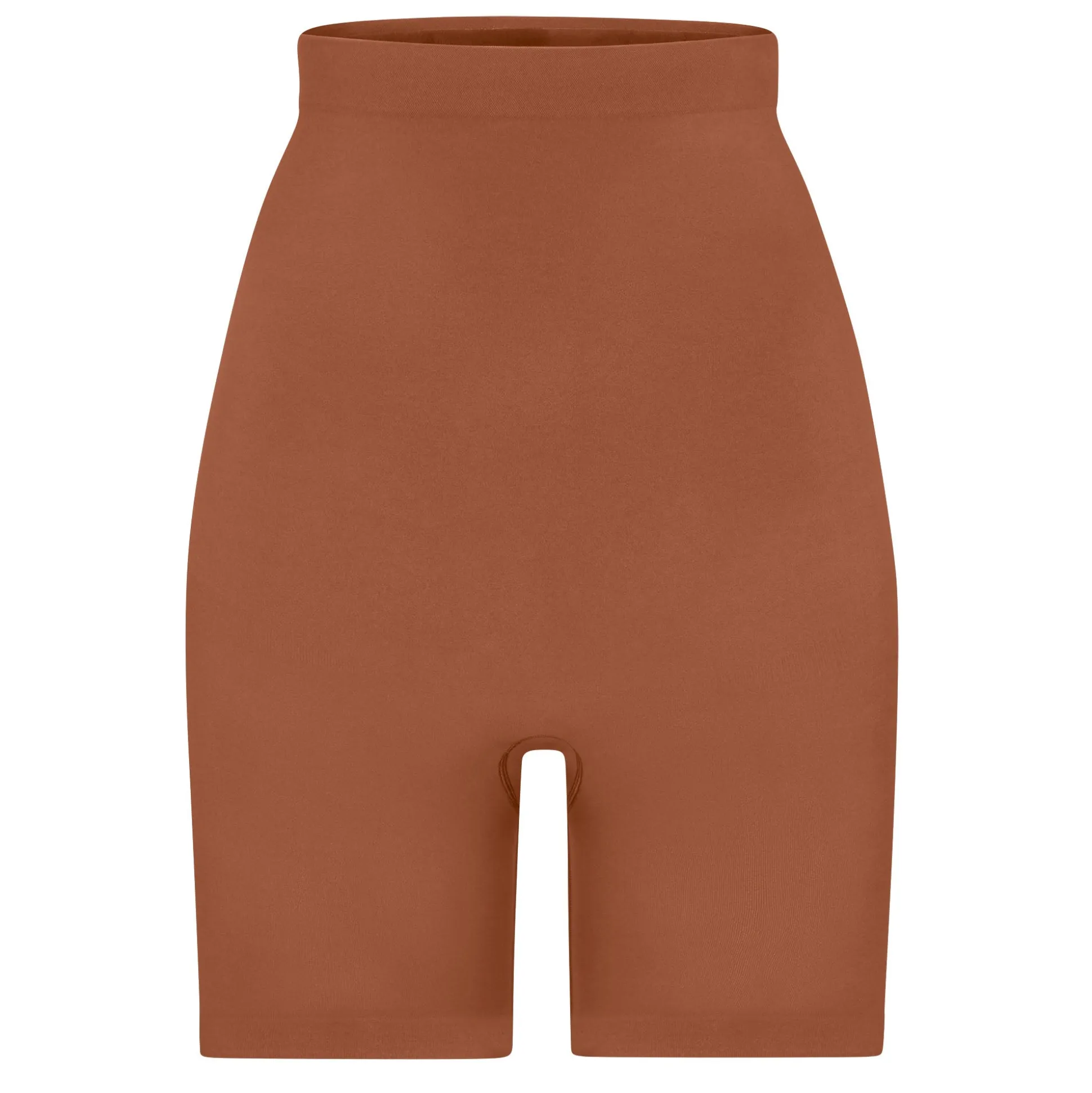 SEAMLESS SCULPT HIGH-WAISTED ABOVE THE KNEE SHORT | BRONZE