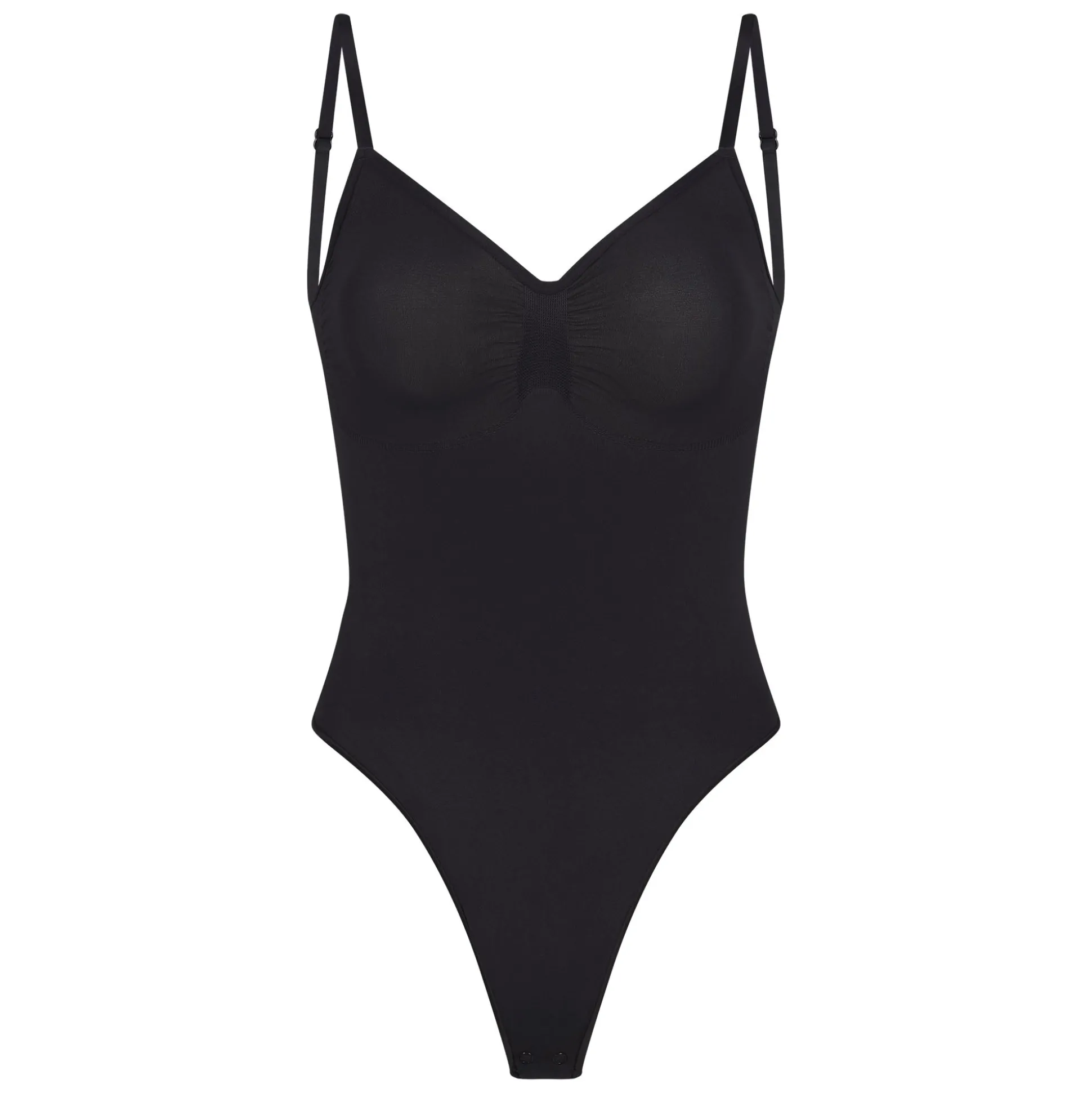 SEAMLESS SCULPT LOW BACK THONG BODYSUIT | ONYX