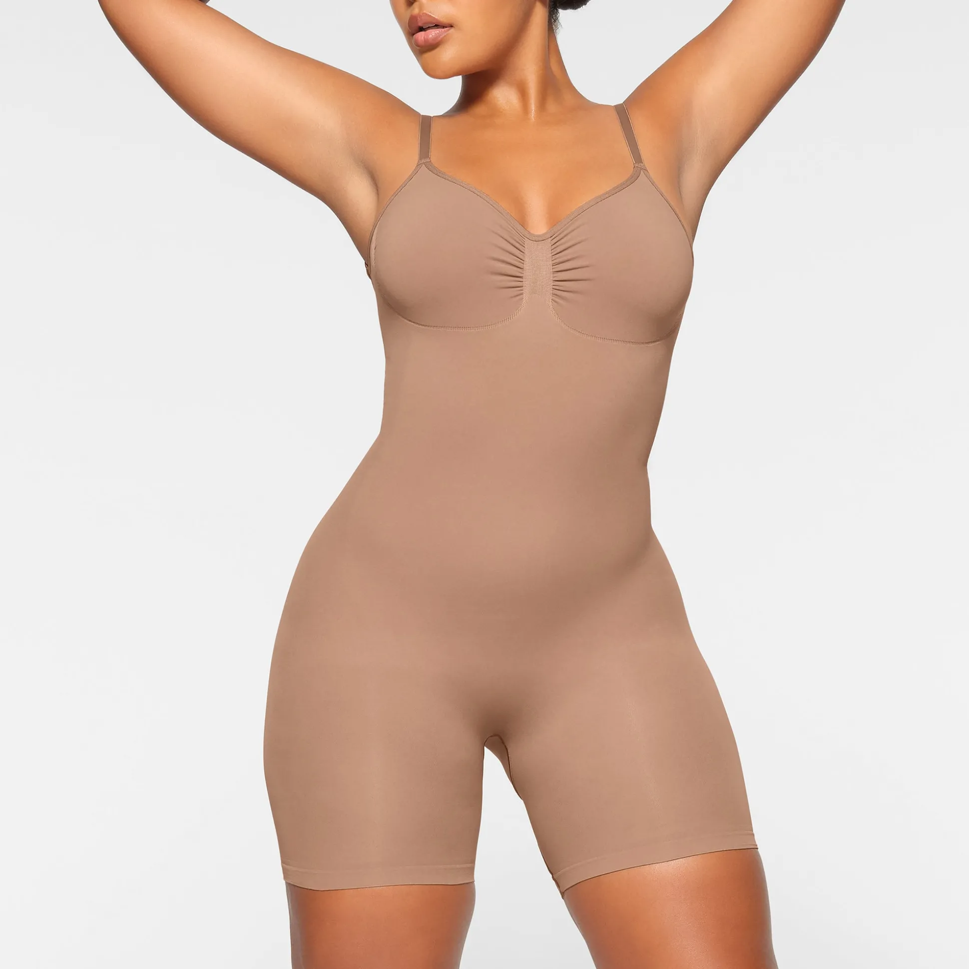 SEAMLESS SCULPT LOW BACK MID THIGH BODYSUIT | SIENNA