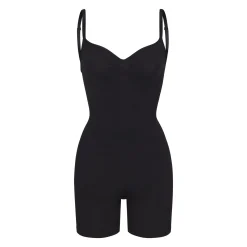 SEAMLESS SCULPT LOW BACK MID THIGH BODYSUIT | ONYX