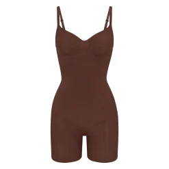SEAMLESS SCULPT MID THIGH BODYSUIT | COCOA