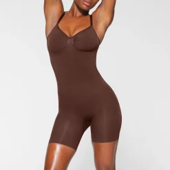 SEAMLESS SCULPT MID THIGH BODYSUIT | COCOA
