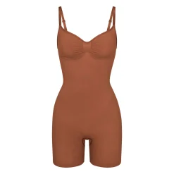 SEAMLESS SCULPT MID THIGH BODYSUIT | BRONZE