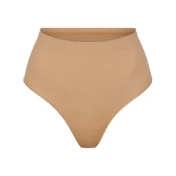 SEAMLESS SCULPT MID WAIST THONG | OCHRE