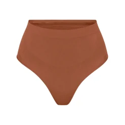SEAMLESS SCULPT MID WAIST THONG | BRONZE