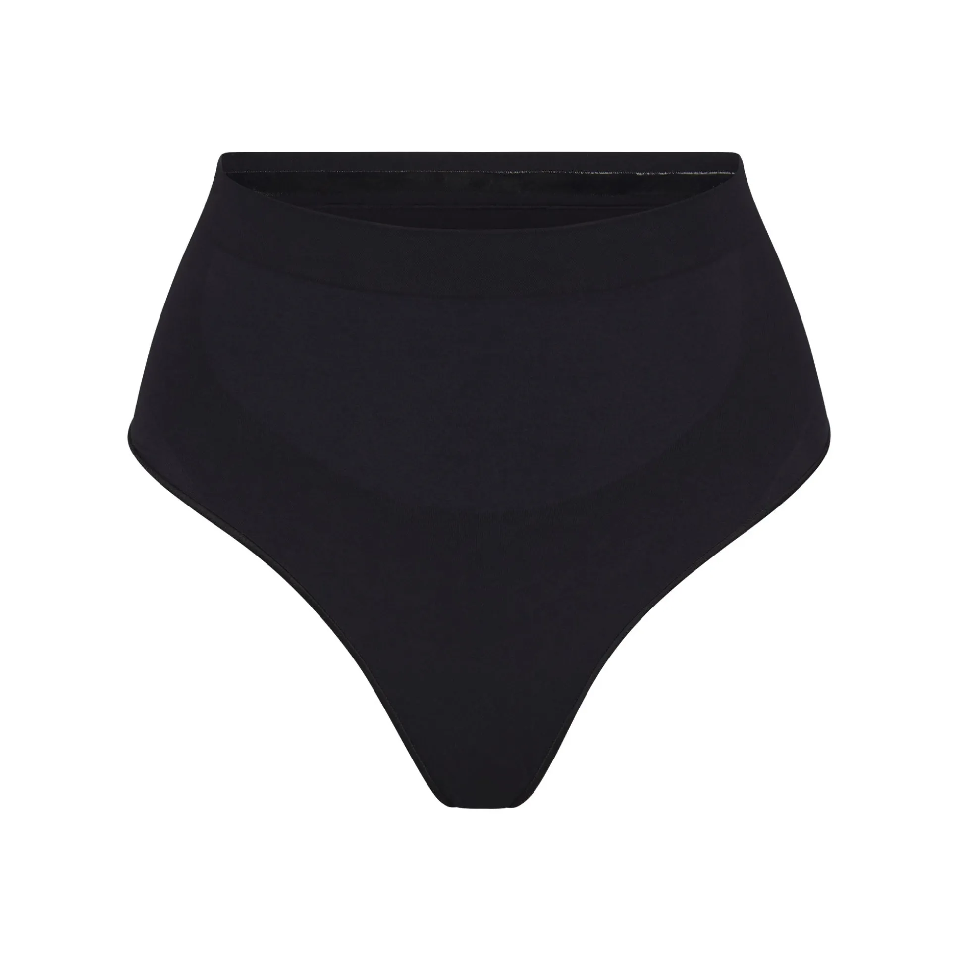 SEAMLESS SCULPT MID WAIST THONG | ONYX