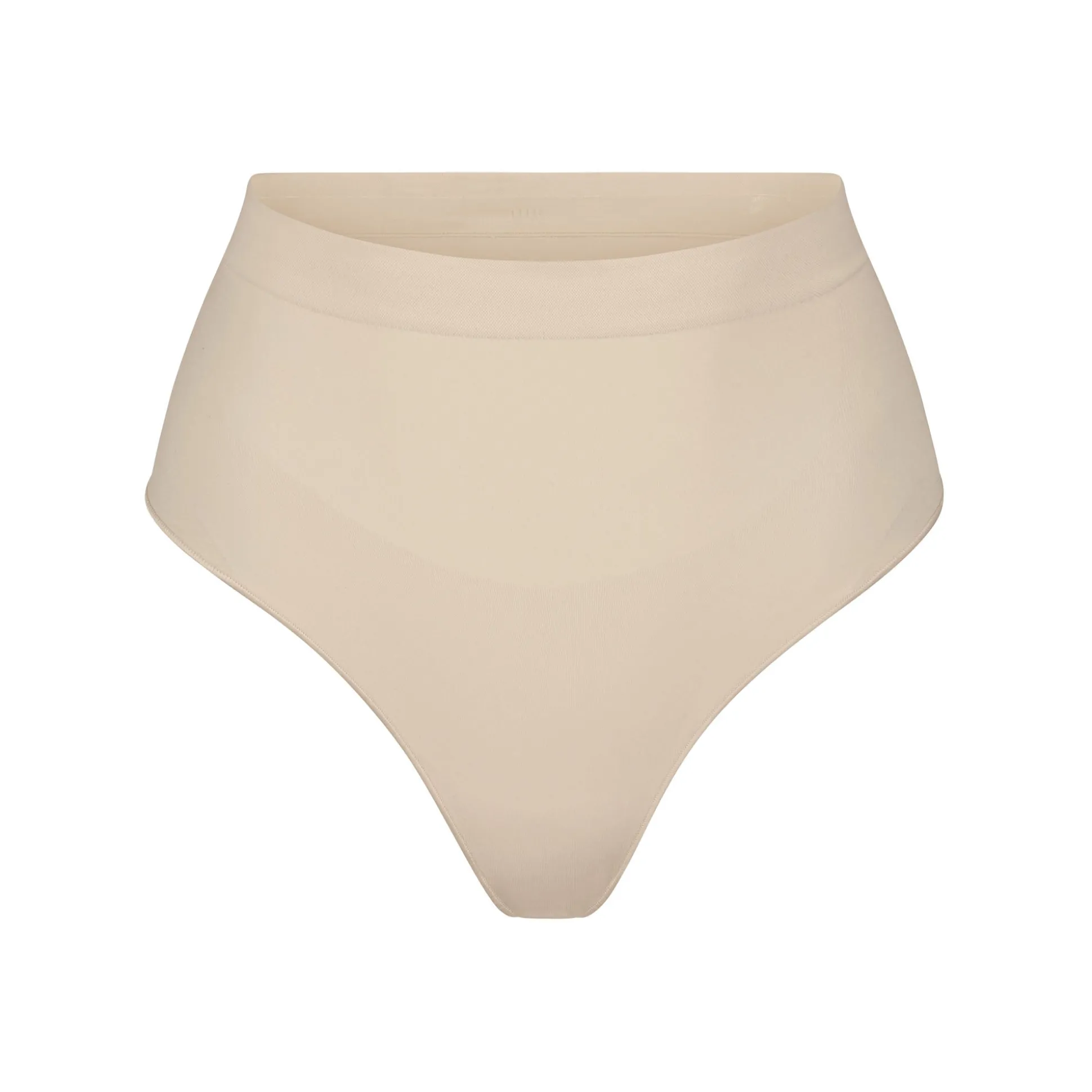 SEAMLESS SCULPT MID WAIST THONG | SAND