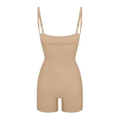 SEAMLESS SCULPT OPEN BUST SHORTIE BODYSUIT | CLAY