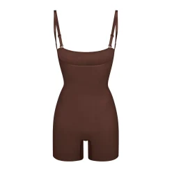SEAMLESS SCULPT OPEN BUST SHORTIE BODYSUIT | COCOA