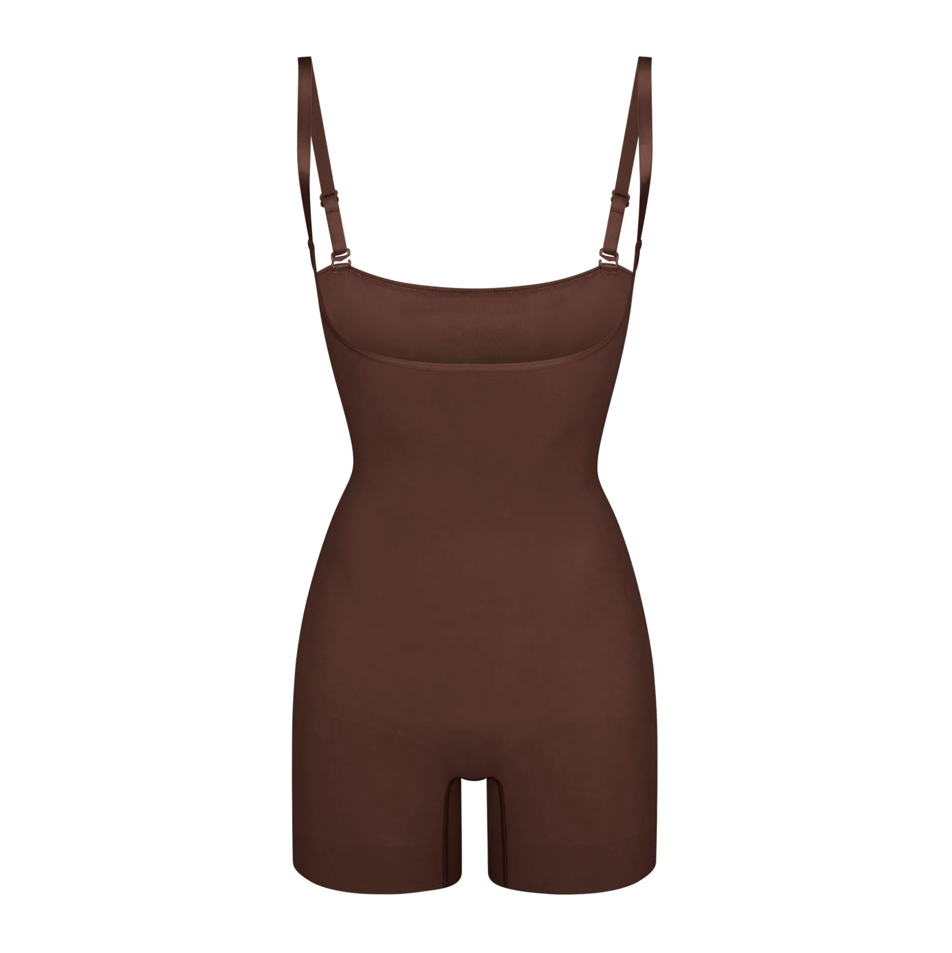SEAMLESS SCULPT OPEN BUST SHORTIE BODYSUIT | COCOA