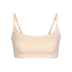 SEAMLESS SCULPT SCOOP NECK BRALETTE | SAND